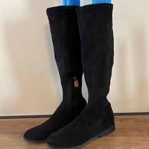 Kenneth Cole Gentle Souls knee high black suede boots sz 8.5